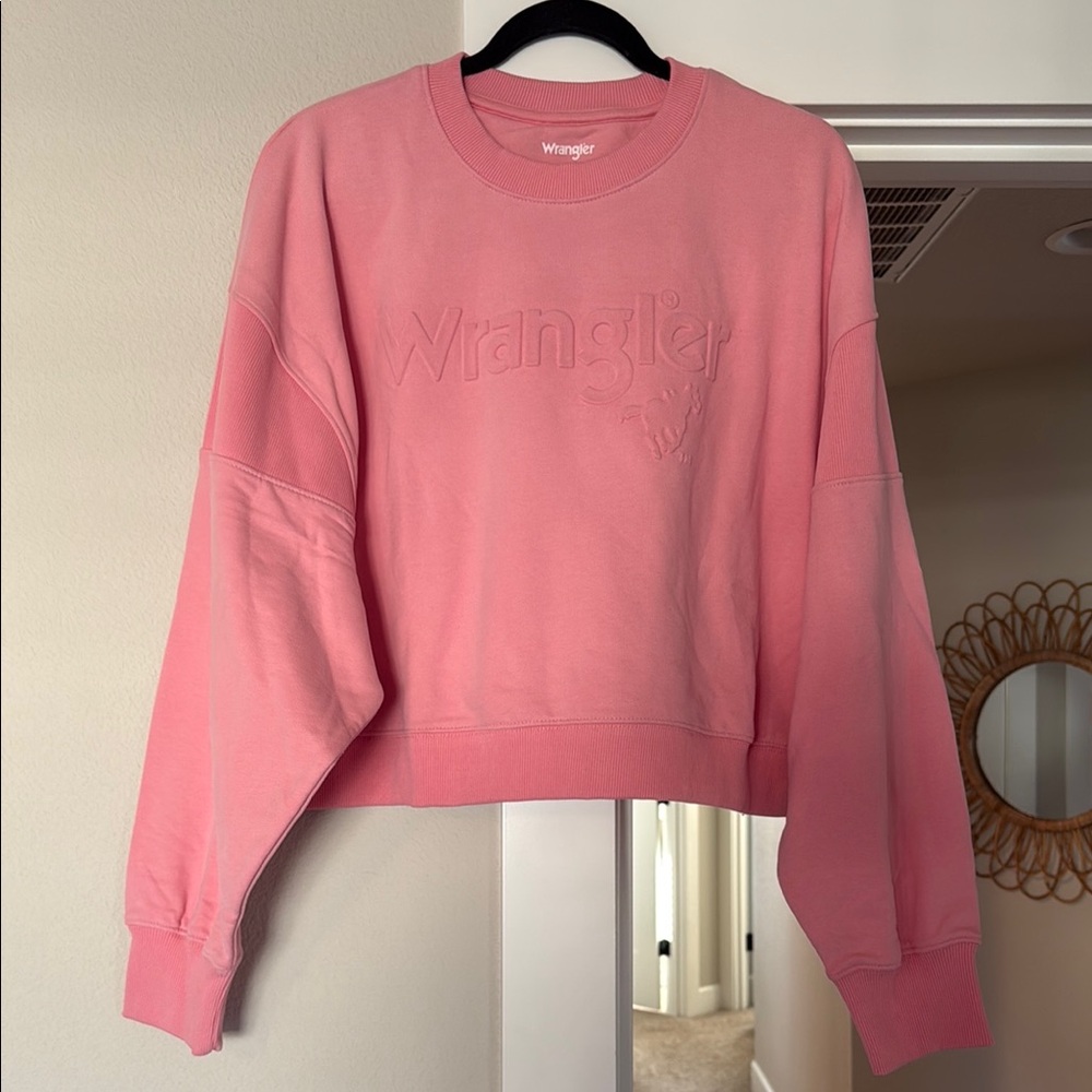 NEW Wrangler Pink Crewneck Sweatshirt, women’s large